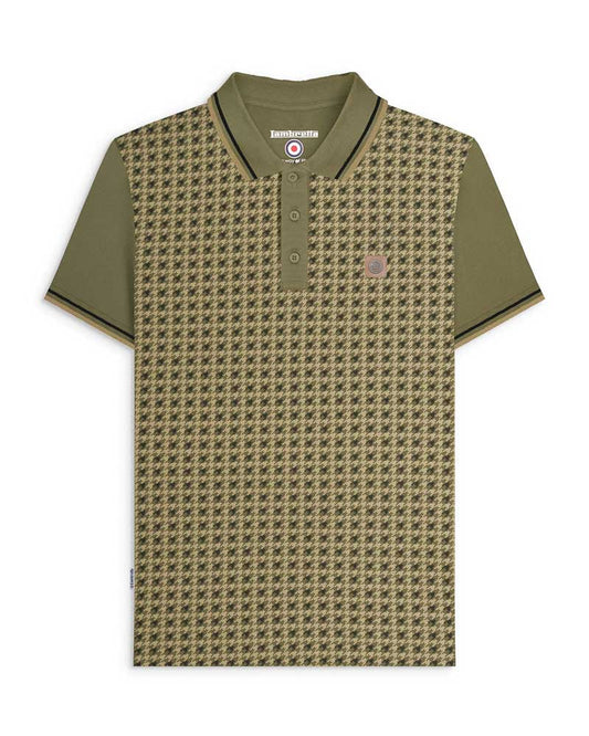 Houndstooth Polo Khaki