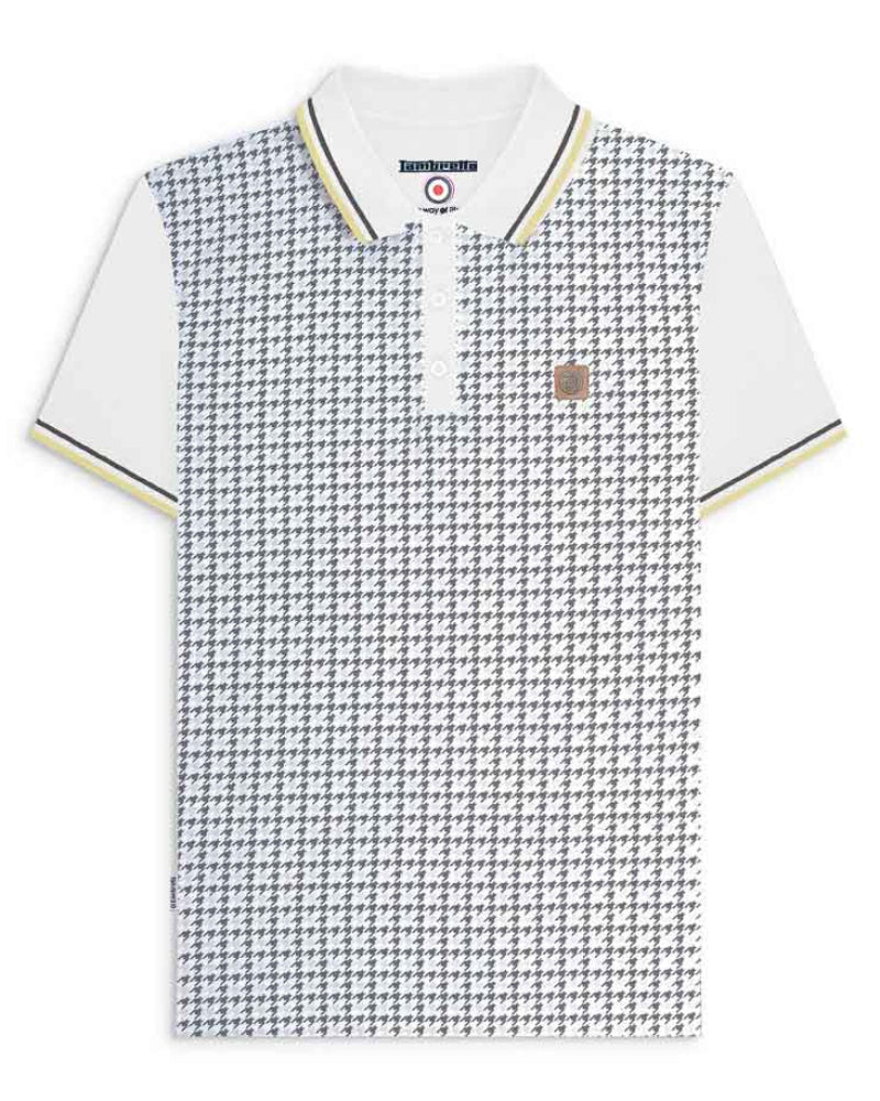 Houndstooth Polo White (Iron/Silver)