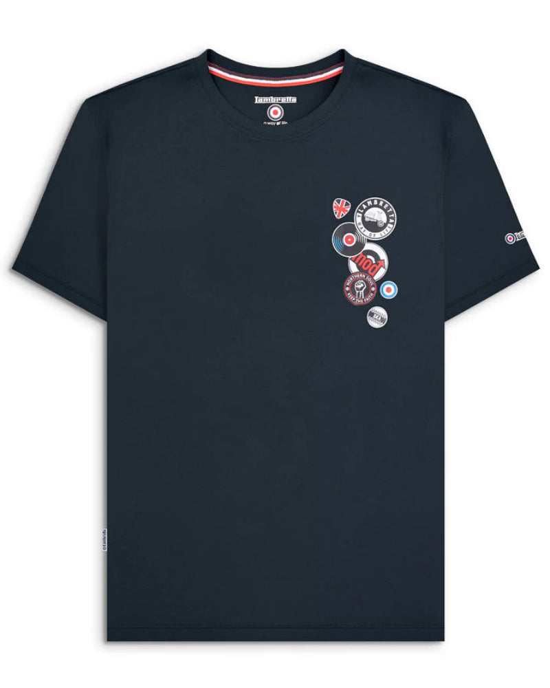 Badges Tee Navy