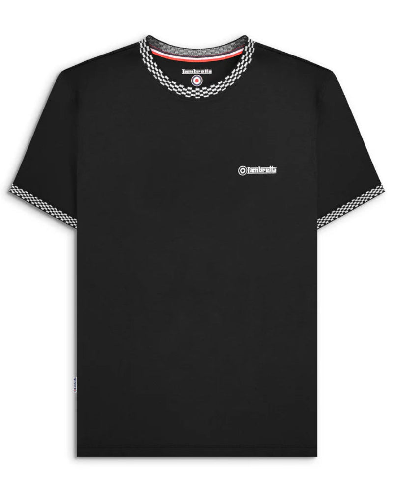 Two Tone Ringer Tee Black