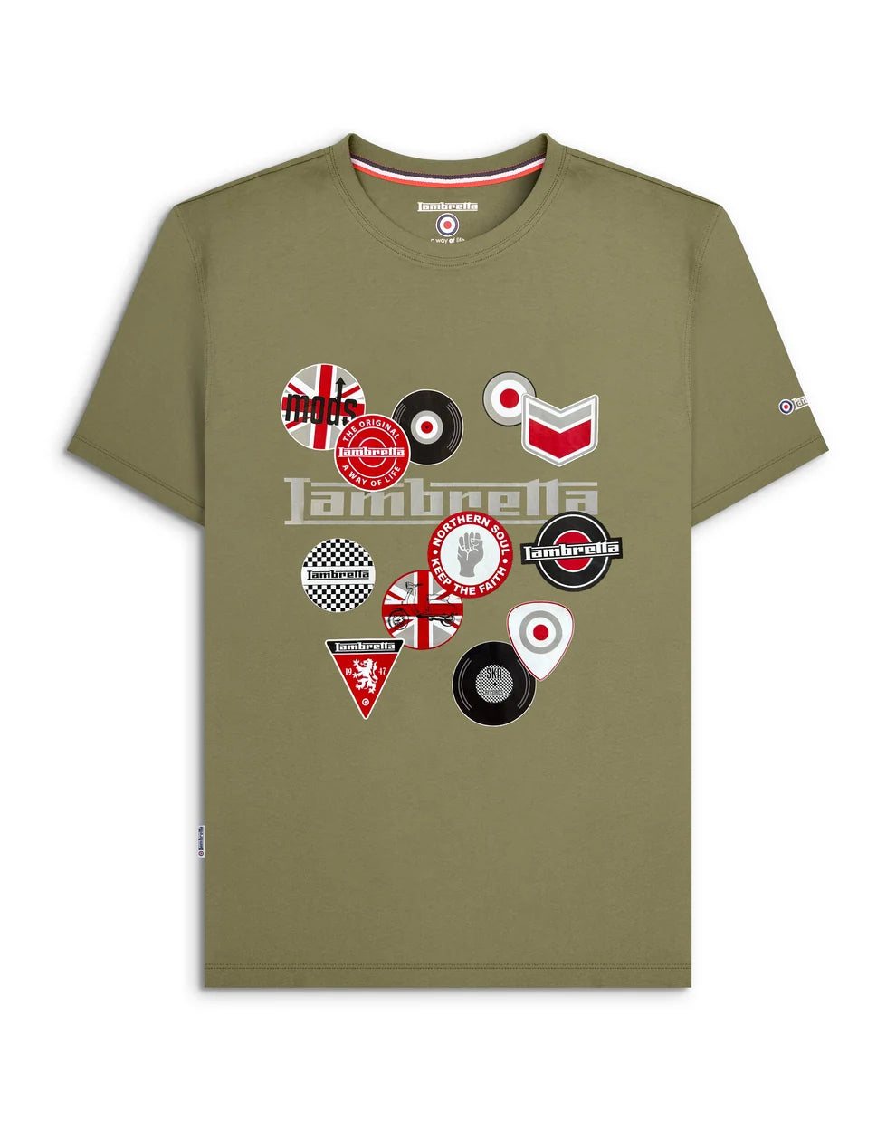 Badges Tee Dark Khaki