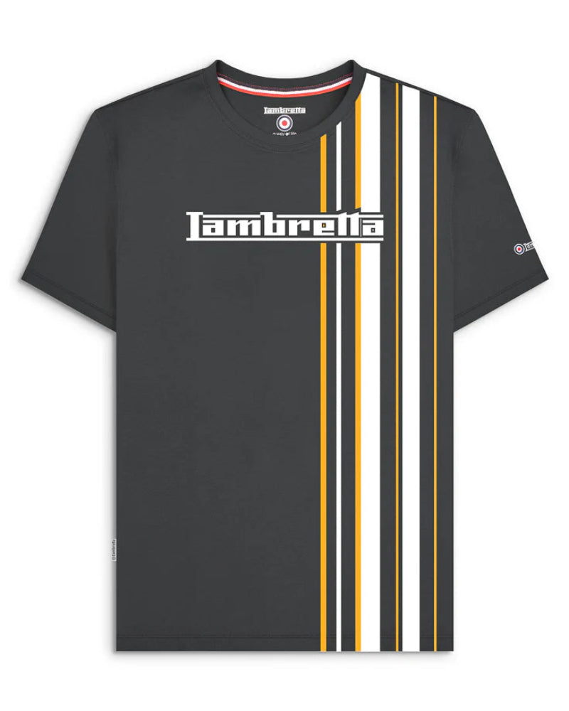 Racing Stripe Tee Iron/Gold