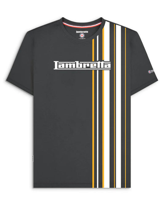 Racing Stripe Tee Iron/Gold