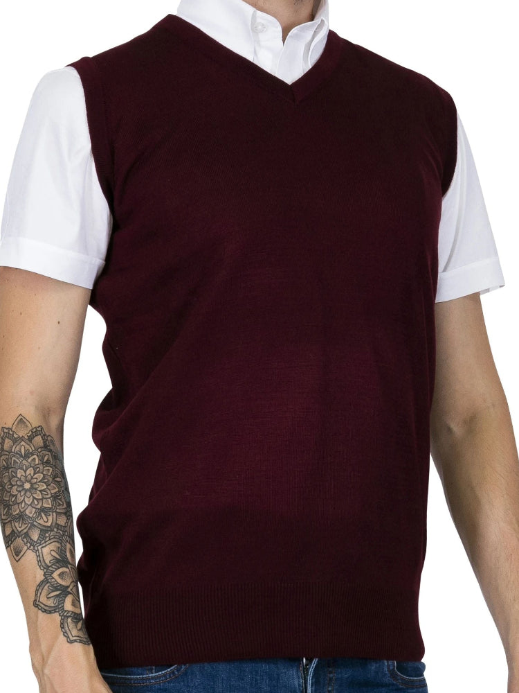 Knitted Tank Top Bottle Burgundy