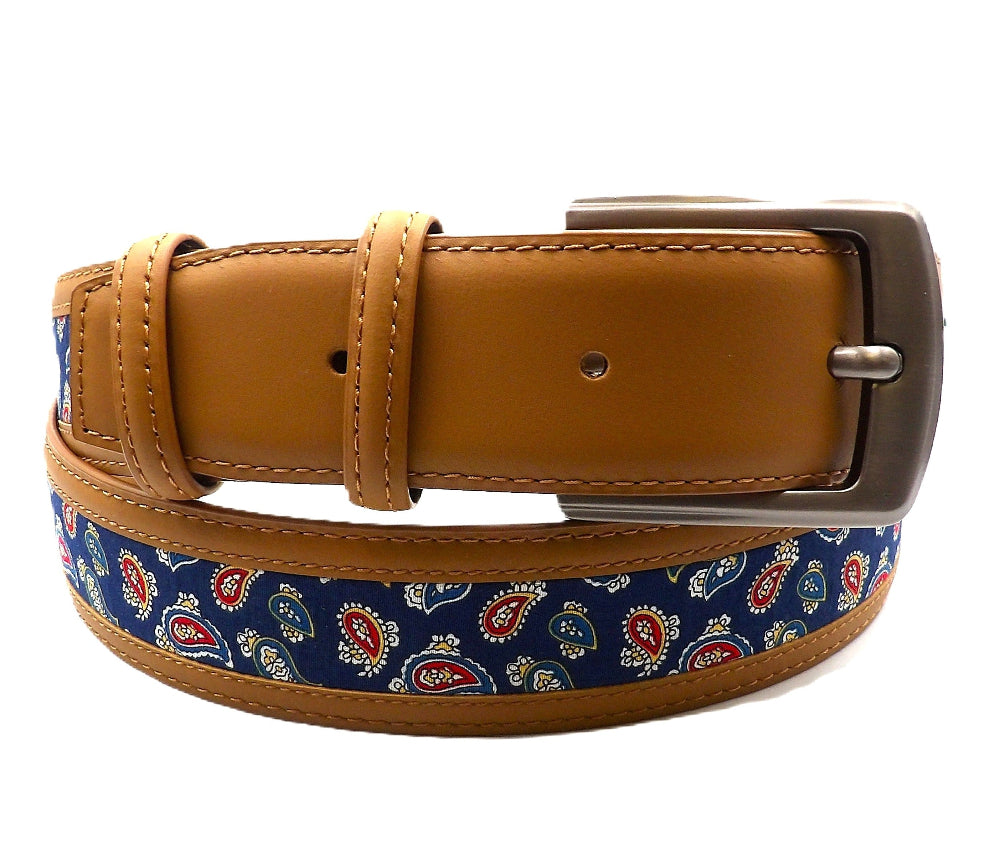 Paisley/Leather Belts (3 Colours)