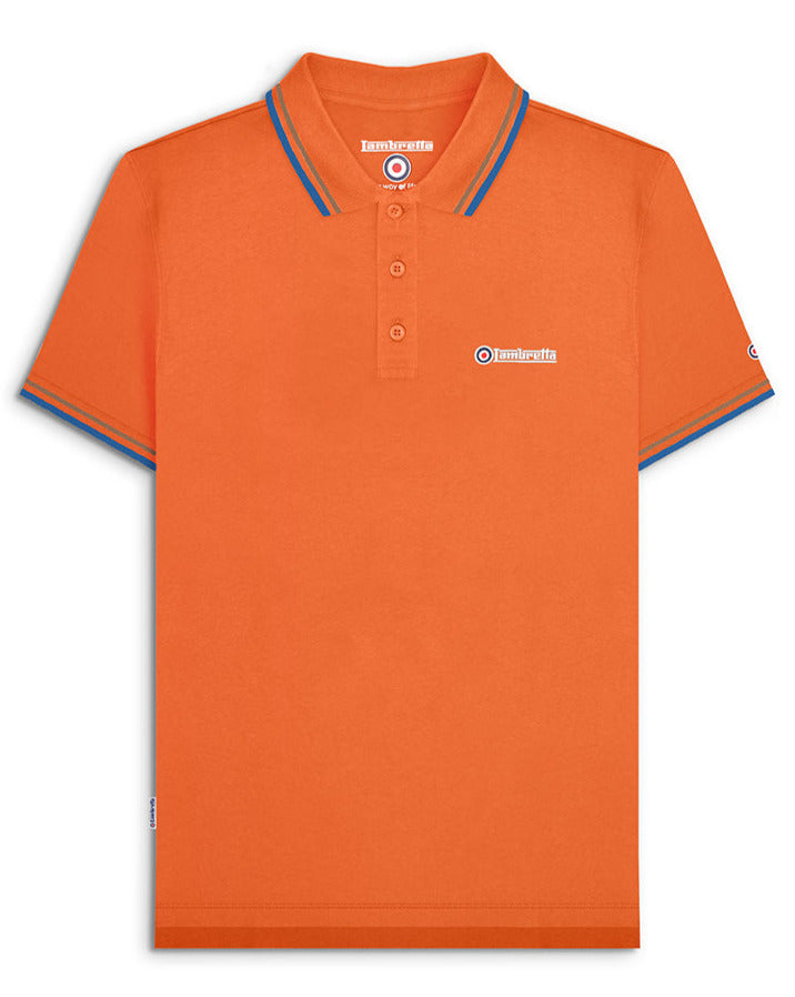 Twin Tipped Polo Burnt Orange(Khaki/Vallarta Blue)