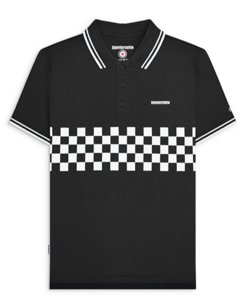 Two Tone Tipped Polo Black/White