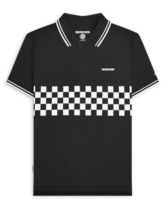 Two Tone Tipped Polo Black/White