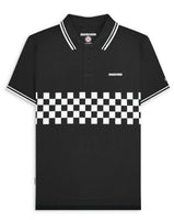 Two Tone Tipped Polo Black/White M