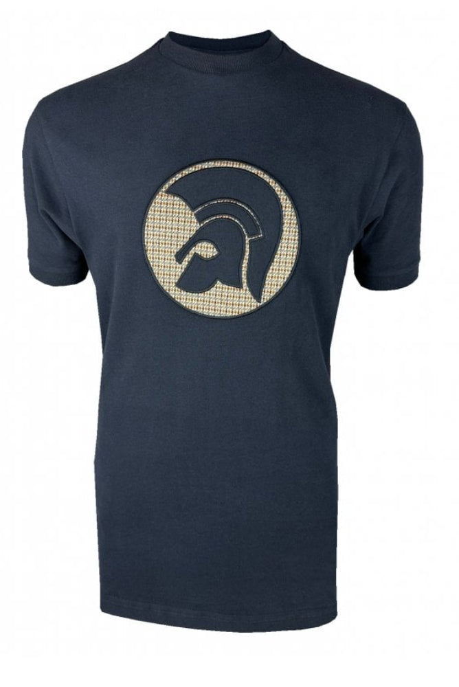 Applique Jacquard Logo Tee TR/9091  Navy