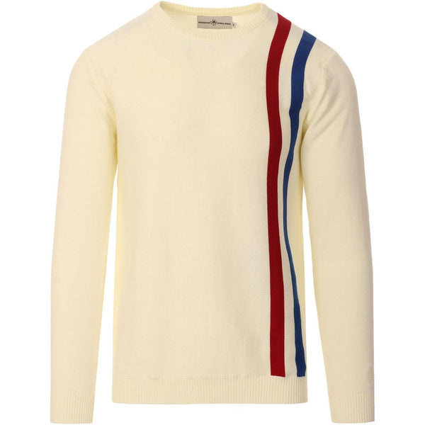 Attack Retro Racing Jumper Winter White