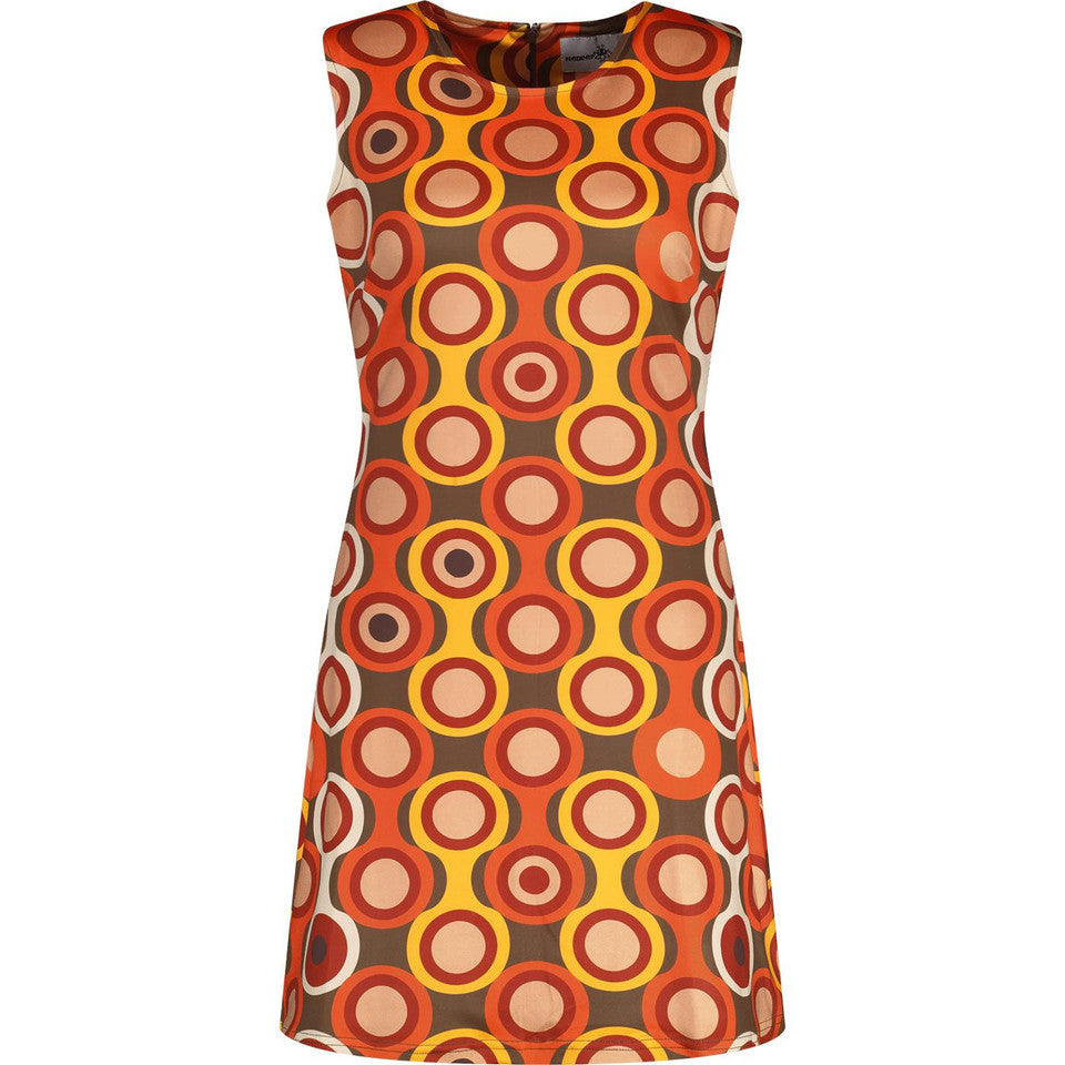 Daytripper Psych-Out Target Dress (Emperador/Orange Mix)