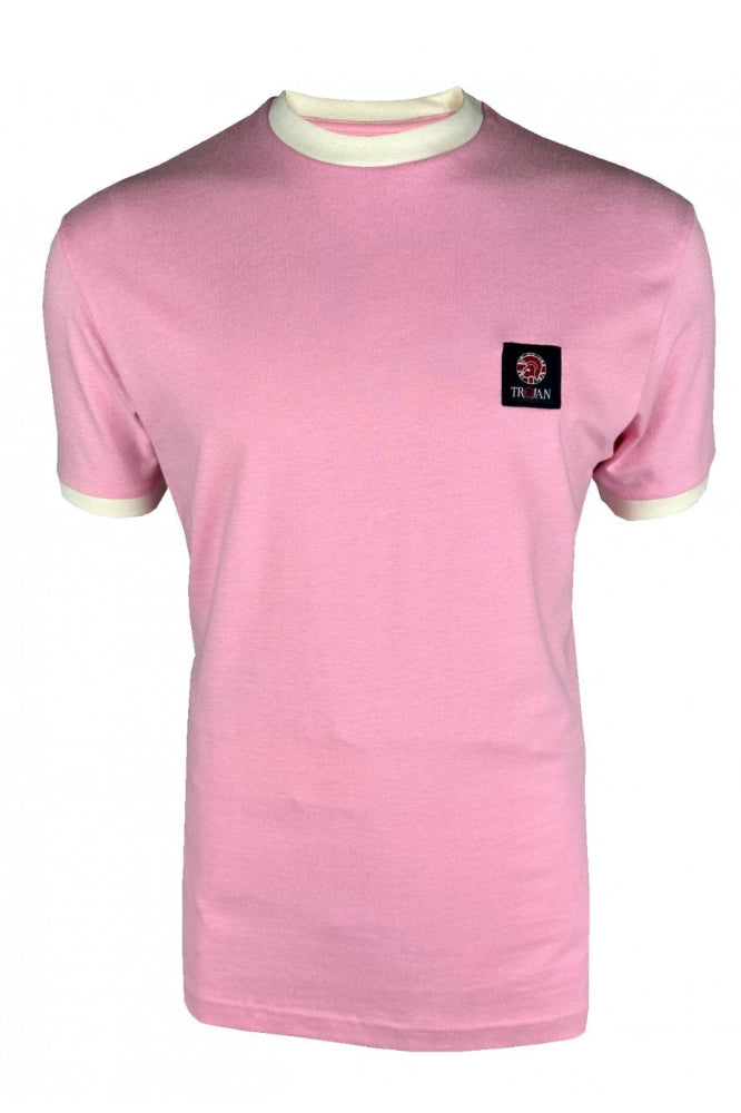 Flag Badge Ringer Tee TR/9086 Pink