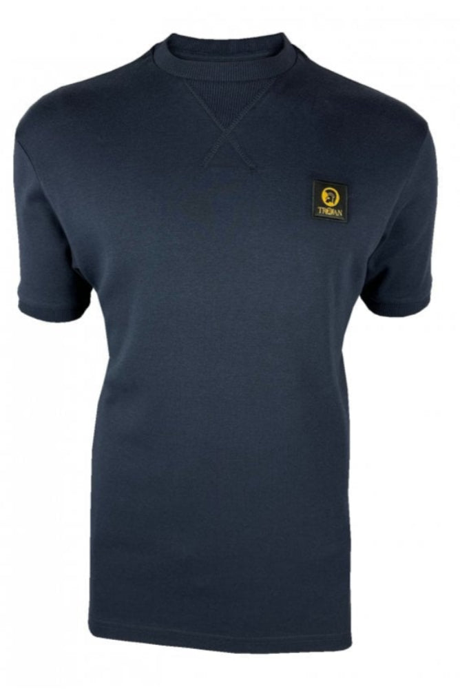 Heavy Interlock Badged Tee TR/8996 Navy
