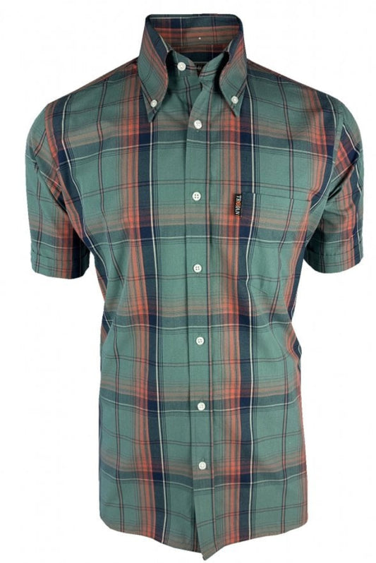Large check S/S B/D Shirt TC/1048 Slate