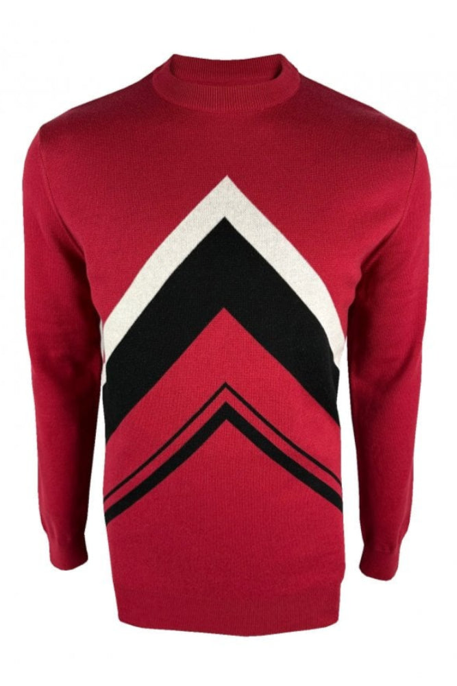 'Letterman' Gallagher Chevron Knit SS/2568