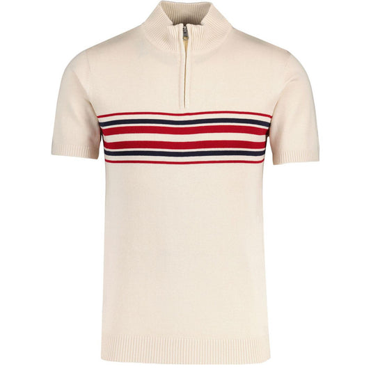 Lytton SS Chest Stripe Knitted Cycling Top Birch