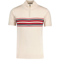 Lytton SS Chest Stripe Knitted Cycling Top Birch