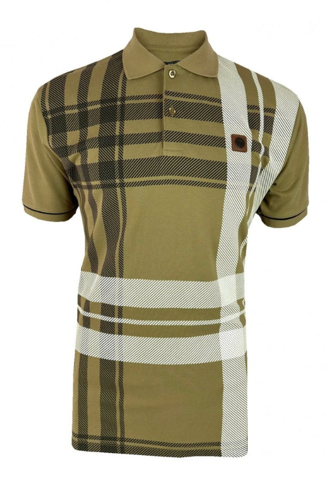 Oversize Check Panel Polo TR/8921 Camel 2XL