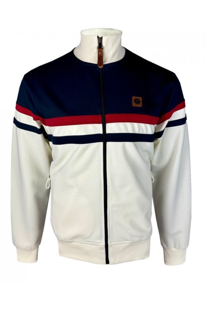 Panel Stripe Track Top TR/9051 Ecru