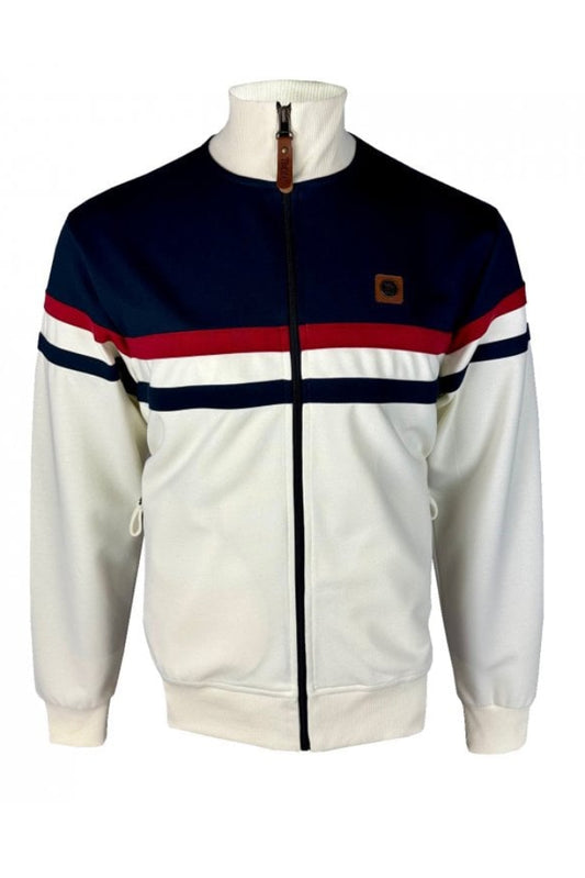 Panel Stripe Track Top TR/9051 Ecru