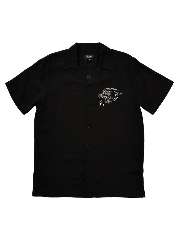 Panther Bowling Shirt Black