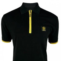 Plain zip pique polo TR/8938 Black