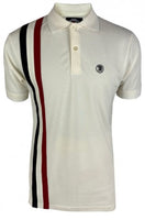 Racing Stripe Pique Polo TR/8826 Ecru