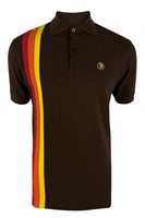 Racing stripe pique polo TR/8937 Chocolate