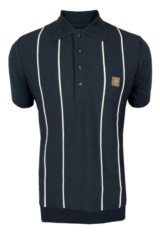 Raised Stripe Fine Gauge Polo TR/8965 Navy L