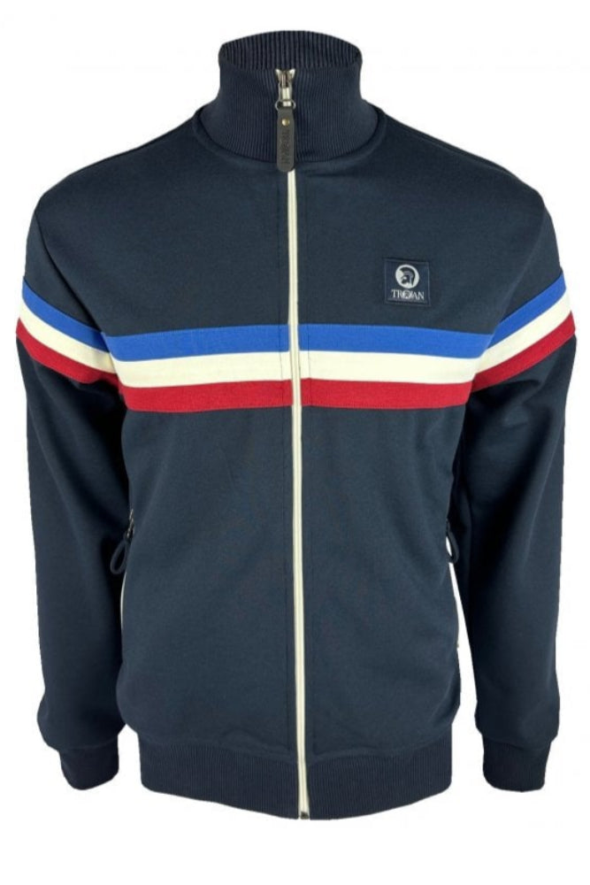 Retro Stripe Track Top TR/9052 Navy