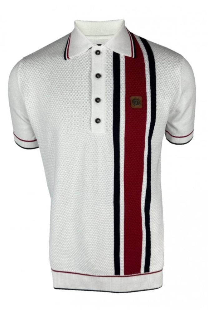 Textured Stripe Fine Gauge Polo TR/8967