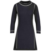 Marchand Piping Trim Knitted Dress Black