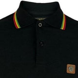 TC/1041 Black Three colour tipped pique polo