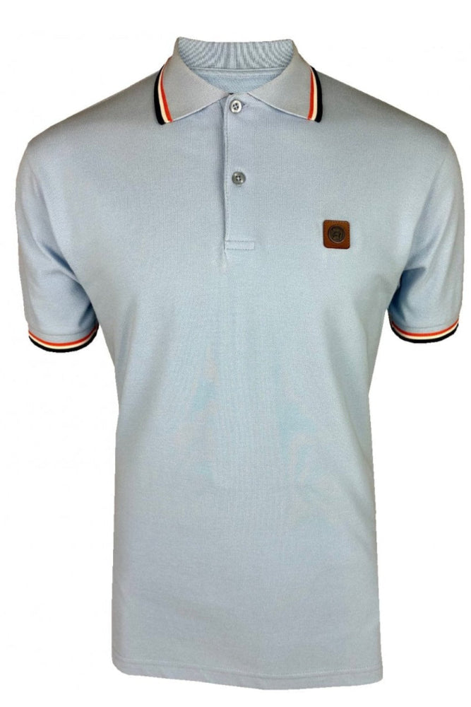 TC/1041 Three colour tipped pique polo Powder
