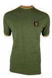 Three colour tipped pique Tee TC/1042 Army