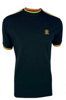 Three colour tipped pique Tee TC/1042 Black