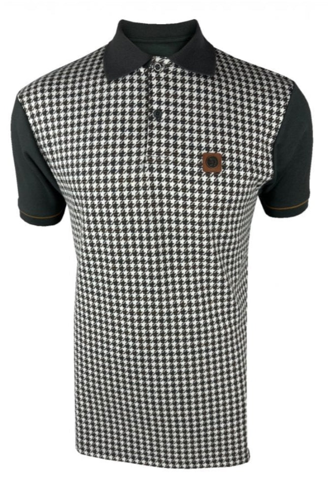 Houndstooth Panel Polo TR/9020 Charcoal