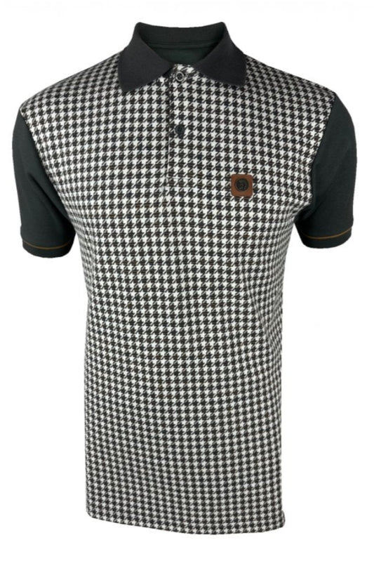Houndstooth Panel Polo TR/9020 Charcoal XL