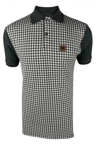 Houndstooth Panel Polo TR/9020 Charcoal