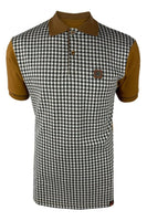 Houndstooth Panel Polo TR/9020 Chocolate