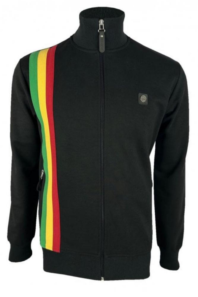 Racing stripe track top TR/8901 Black