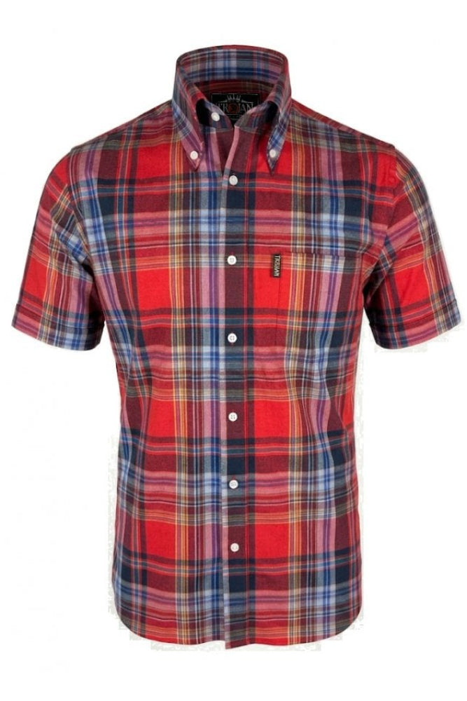 Tartan Check B/D S/S TC/1063 Blood