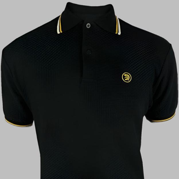 Twin Tipped Textured Polo TC/1038 Black S
