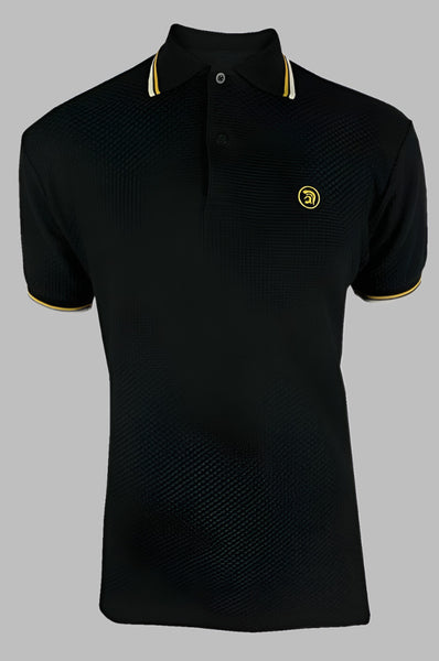 Twin Tipped Textured Polo TC/1038 Black