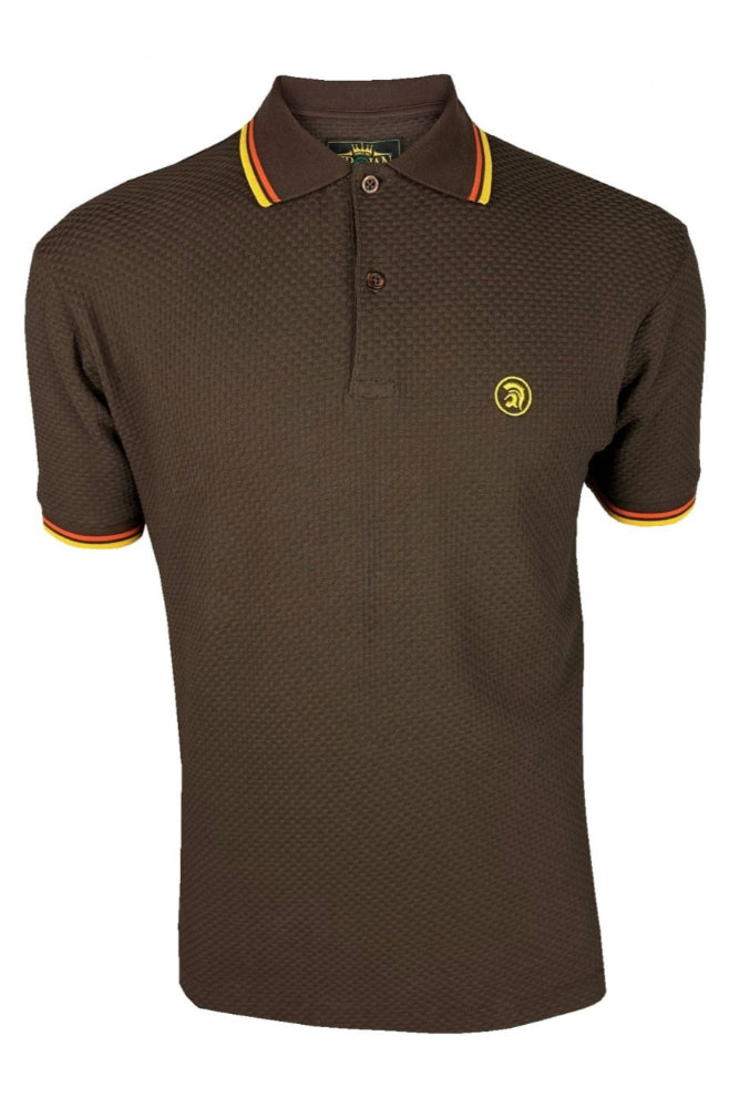 Twin Tipped Textured Polo TC/1038 Chocolate