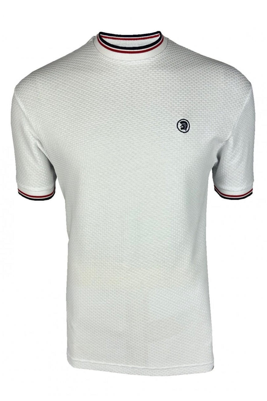Twin Tipped Textured Tee TC/1037 White S
