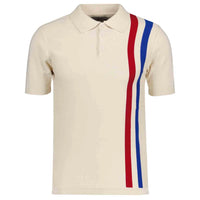 Beck Racing Stripe Knit Polo Birch