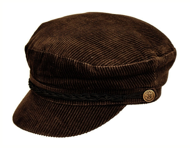 Cord Barge Cap Brown