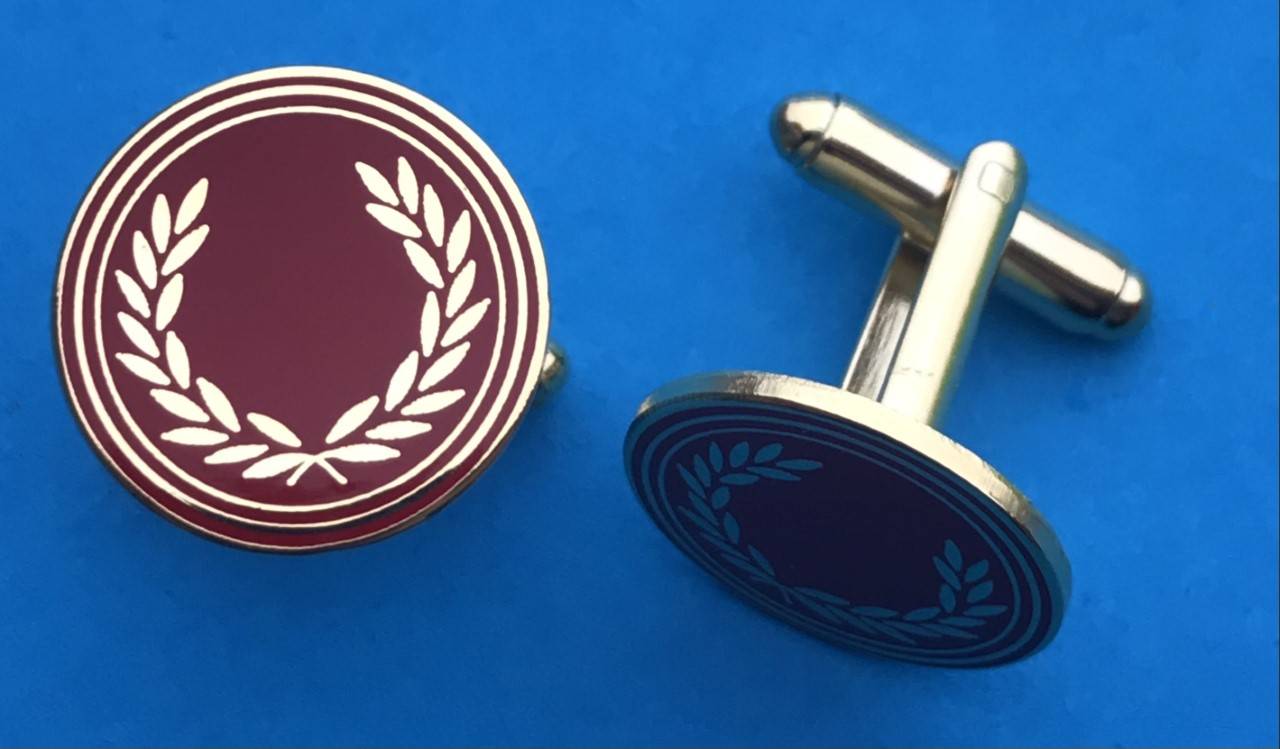 Laurel Cufflinks Red/Gold